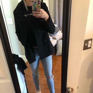 Black pea coat